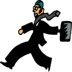 Businessman Running 4 Clip Art