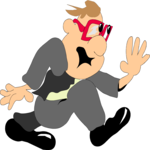 Man Running Scared Clip Art