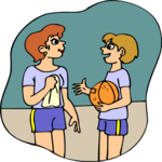 Basketball Players 08 Clip Art