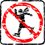 No Ice Skating Clip Art