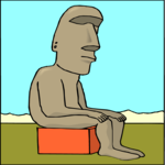 Statue - Easter Island Clip Art