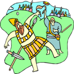 David & Goliath 2 Clip Art