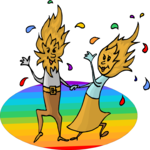 Paintbrushes Dancing Clip Art