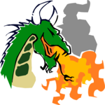 Dragon Breathing Fire 2 Clip Art