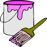 Paintbrush & Can 07 Clip Art