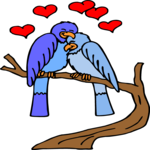 Birds in Love 3 Clip Art