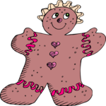 Ginger Bread Boy 07 Clip Art