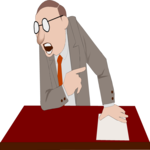 Businessman at Desk 09 Clip Art