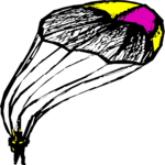 Sky Diving 06 Clip Art