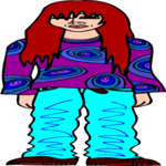 Hippie Girl 1 Clip Art