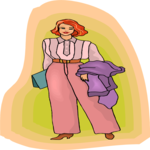 Woman Standing 09 Clip Art