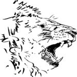 Lion Roaring 3 Clip Art