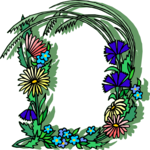 Flowery D 1 Clip Art