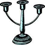 Antique Style Candlestick 1 Clip Art