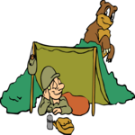 Soldier Camping Clip Art