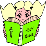 Reading Bible 7 Clip Art