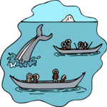 Eskimos & Whale Clip Art