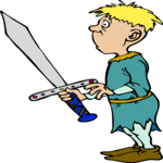 Boy with Sword 2 Clip Art