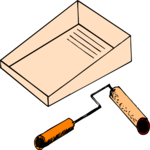 Paint Roller & Tray 4 Clip Art