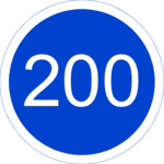 Speed 200 km 1 Clip Art