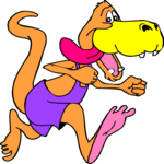 Dinosaur Running 3 Clip Art