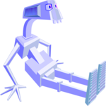 Robot Sitting 1 Clip Art