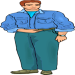 Man in Denim 1 Clip Art