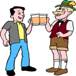 Men Toasting 2 Clip Art