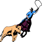 Cowboy with Lasso 2 Clip Art