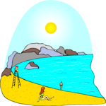 Beach Scene 06 Clip Art