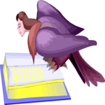 Harpy Reading Clip Art