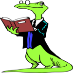 Reading - Lizard Clip Art