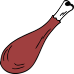 Chicken - Drumstick 05 Clip Art