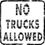 No Trucks Allowed 2 Clip Art