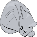 Cat Sleeping 2 Clip Art