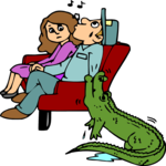 Waiting Room - Alligator Clip Art