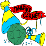 01 January - Garnet Clip Art