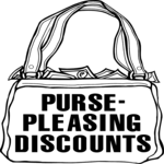 Purse-Pleasing Discounts Clip Art