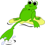 Frog Testing Water Clip Art