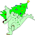 Dinosaur & Tree 2 Clip Art