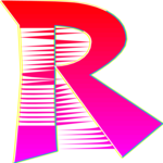 Sleek Normal R Clip Art