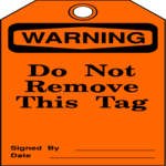 Tag - Don't Move Clip Art