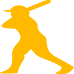 Baseball - Batter 5 Clip Art