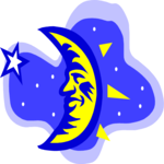 Moon & Stars 02 Clip Art