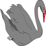 Swan 01 Clip Art