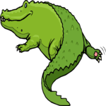 Alligator - Rear View Clip Art