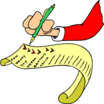 Santa with List 08 Clip Art