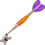 Dart with Bug Clip Art