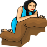 Woman in Chair 1 Clip Art