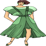 Woman in Dress 61 Clip Art